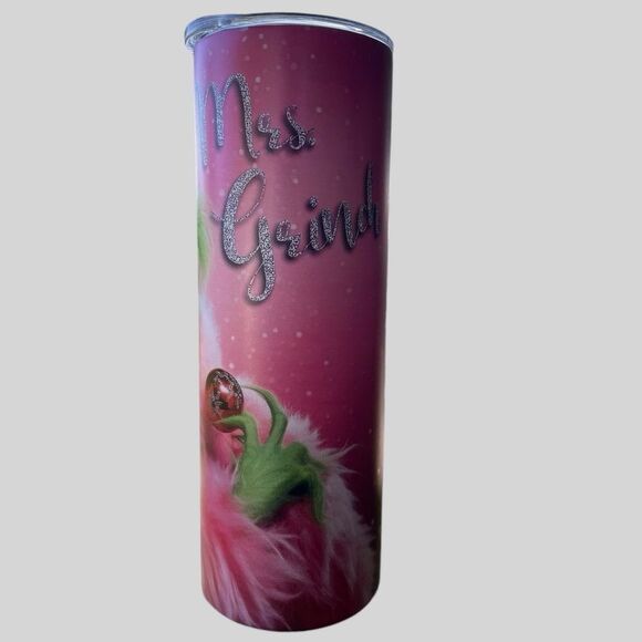 Christmas Tumbler Mrs Grinch 20oz Gift  NEW - Picture 3 of 6